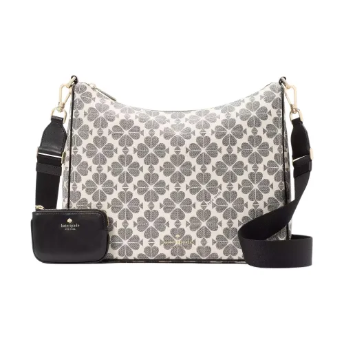 Kate Spade Цветочный дизайн PVC Сумка на плечо Большая Женская Черная и Многоцветная