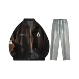 Комплект (черный топ+желтые грязевые штаны)