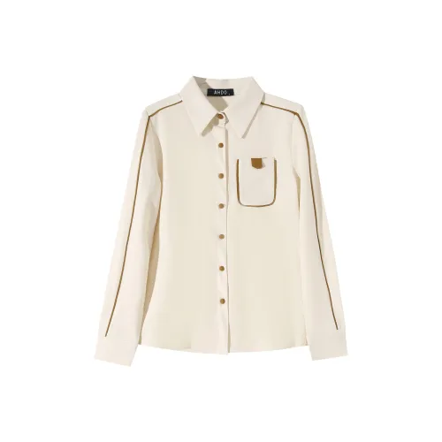 AHDO Абрикос Женские Рубашки
