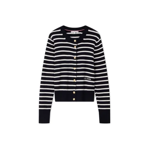 Tommy Hilfiger Темно-синий Белые полосы 0AA Женские Трикотаж