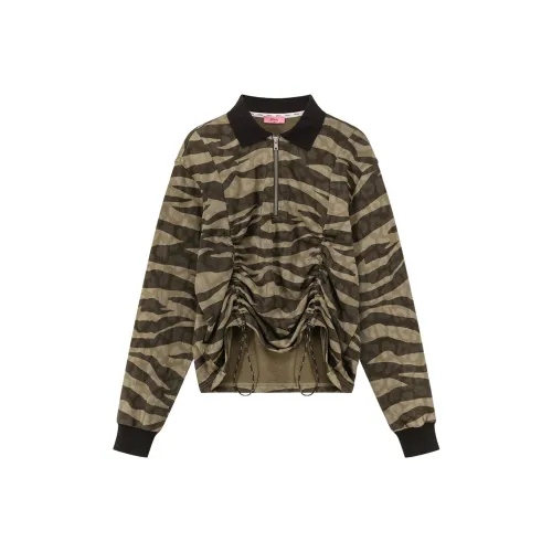 CHUU Горчичный зеленый Женские Свитшоты