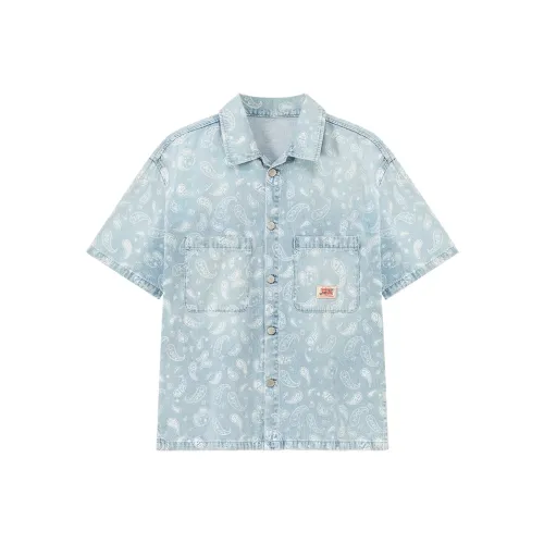 NO ONE ELSE Рубашка Унисекс Light Джинсовый Синий