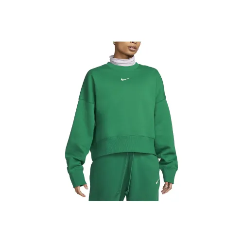 NIKE Зеленые Женские Свитшоты