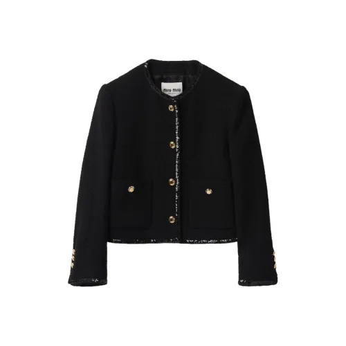 MIU MIU FW23 Куртки и Пальто Женские Черный