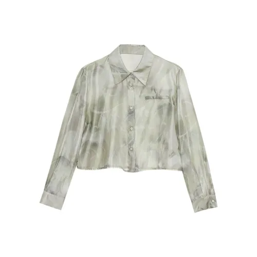 THE SEA LIFE Рубашка Женская Сияющий Зеленый