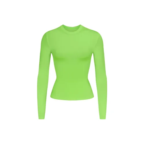 SKIMS T-рубашка Женская Неоновый зеленый Неоновый зеленый
