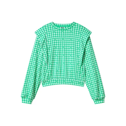 FILA Свитшот Женские Бирюзовый Лоза Зеленый