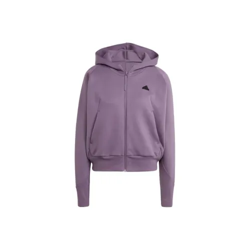 Adidas Z.N.E. Full Zip Hoodie Толстовка Женская Тень Фиолетовый