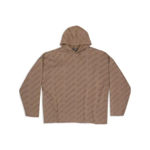 Balenciaga Свитшот Стандартный Женский Коричневый