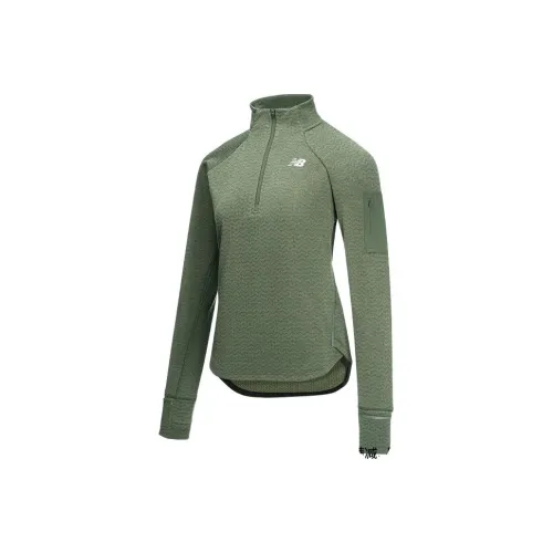 New Balance Зеленые Женские Свитшоты