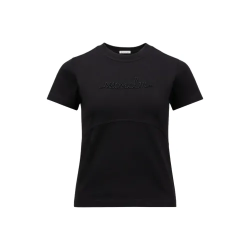 MONCLER Стандартная T-рубашка Женская Черная