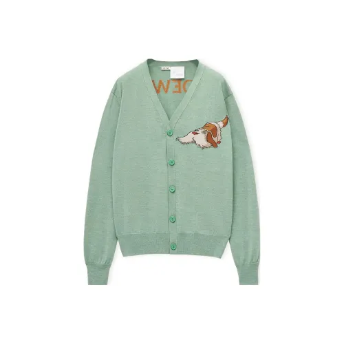 LOEWE SS23 Кашемир Свитер Женские Fennel Зеленый