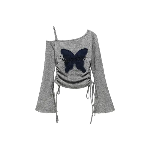 Tryforlove T-Shirt Женская Серого цвета