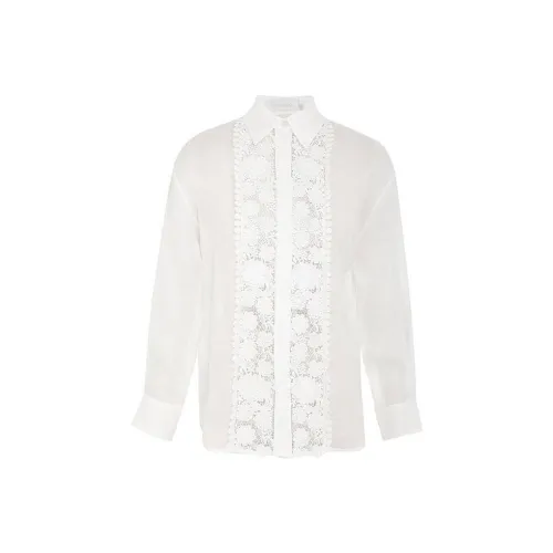 Zimmermann Рубашка Женская Айвори Белая