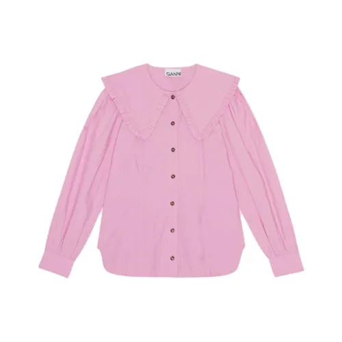 GANNI Светло-лавандовые Женские Рубашки