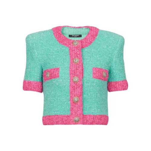 BALMAIN Трикотаж Женский Бирюзовый