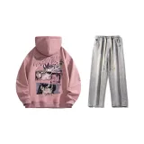 Set (Пыльно-розовый Стандартный выпуск + Светло-синие джинсы)