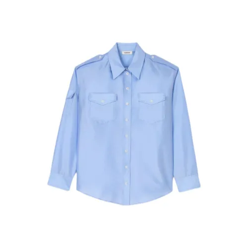 SANDRO Синие Женские Рубашки
