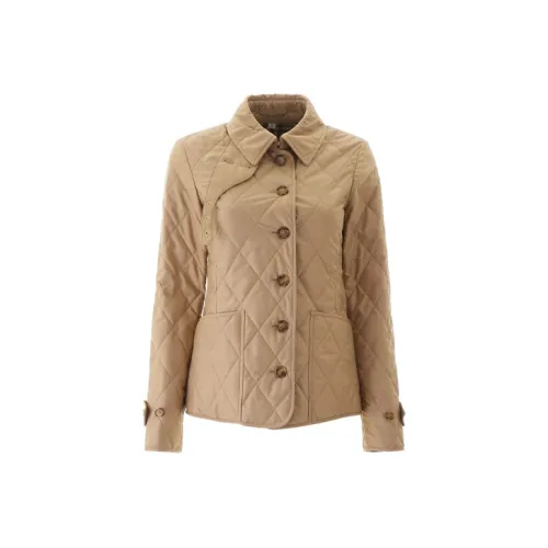 Burberry Хлопковый пуховик женский хаки