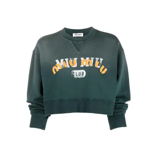 MIU MIU Толстовка Женская Зеленая