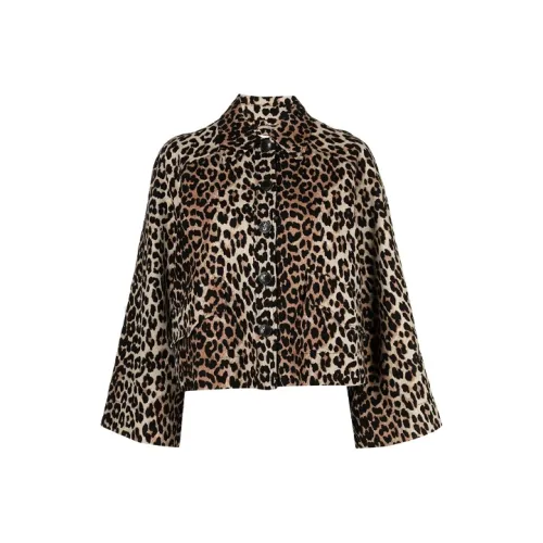 GANNI Леопардовый принт Женские Куртки