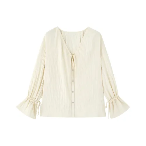 ZHOUMIAO Кокосовое молоко Абрикос Женские Рубашки