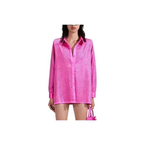 Self Портрет SS23 Неоновый розовый Женские Рубашки