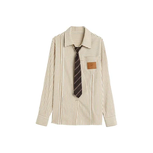 YITOUAGUA Бежевые Женские Рубашки