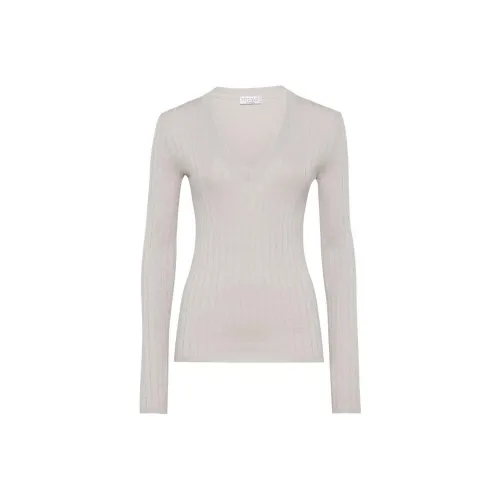 BRUNELLO CUCINELLI SS24 Трикотаж Женский Светло-Серый