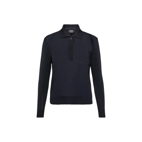 A.P.C Поло Женское Темно-Морской Синий