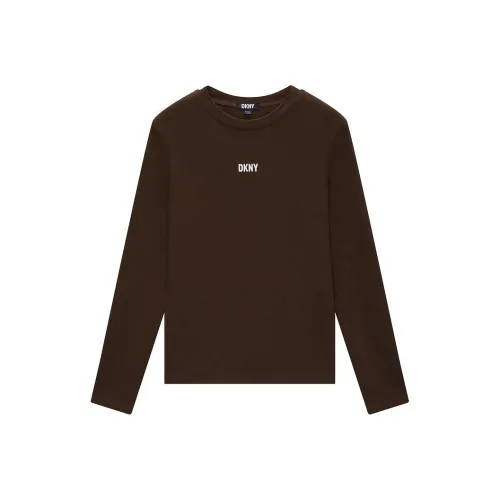 DKNY T-рубашка женская темно-кофейного цвета