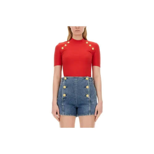 BALMAIN Женские красные футболки