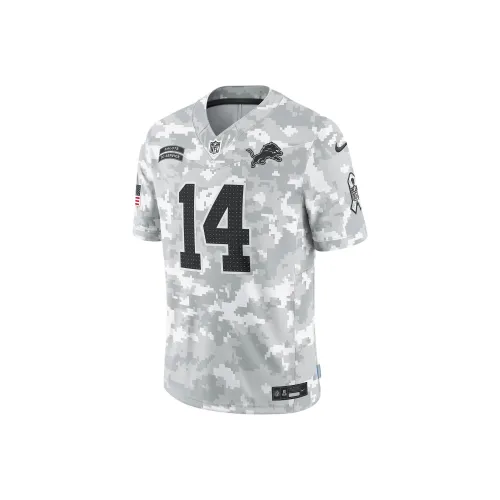 nike Dri FitNFL FW24 Aidan Hutchinson Detroit Lions Salute To Service Регби Джерси Мужской Белый