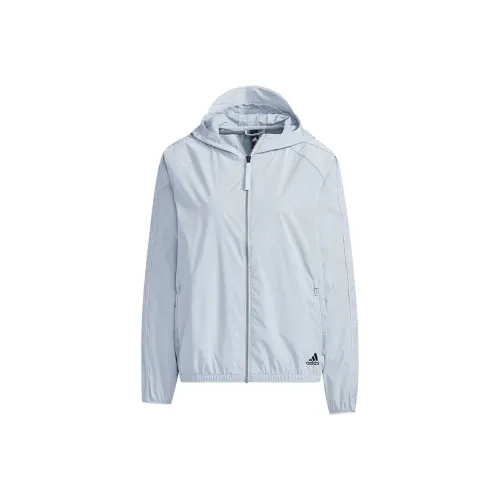 Adidas Windbreaker Светло-синий Женские Куртки