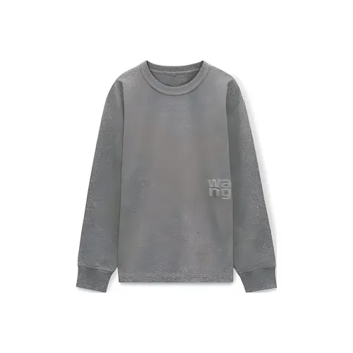 Alexander Wang Т-рубашка с оборванным рукавом женская бетонно-серый