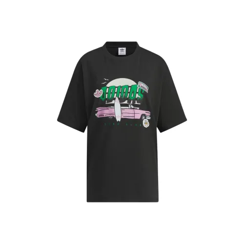 Adidas Originals Т-рубашка с рукавом-трубой женская черная