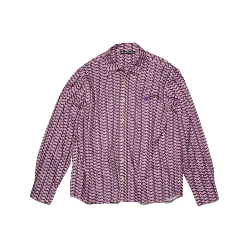 Acne Studios FW23 Рубашка Женская Фиолетово-Розовая