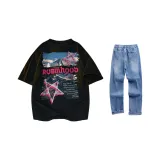 Чёрно-розовый + Винтажный синий