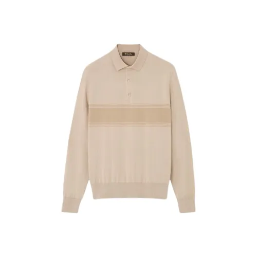 Loro Piana Мужская поло серебристо-серого цвета