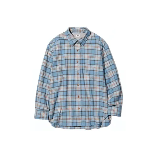 UNIQLO Розовый/синий Женские Рубашки