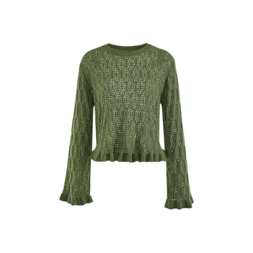 KUOSE Зеленый Женский Трикотаж