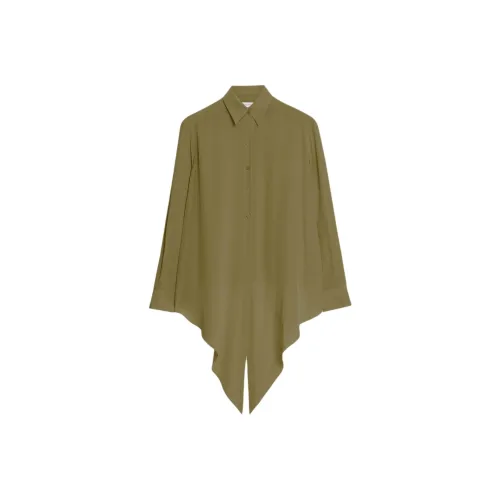 SCANLAN THEODORE Шелковый галстук передняя часть рубашка женский оливковый оливковый