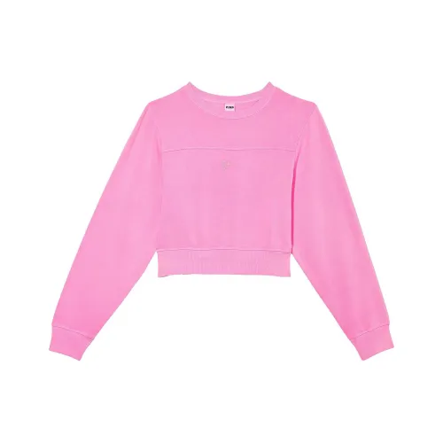 Victoria's Secret Розовый Цвет плюща Флис Наплечники Шовный CREW SWEATSHIRT Lola Розовый Толстовка Женские Lola Розовый