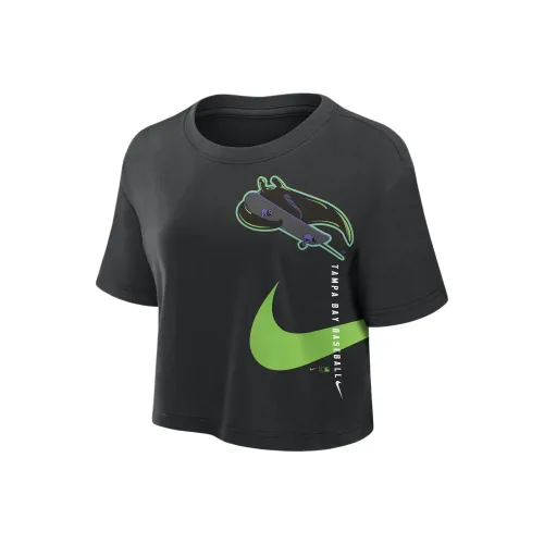 nike T-рубашка Женская Черная Tampa Bay Rays