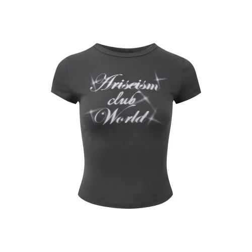 Ariseism Облегающий крой Короткий рукав Т-рубашки Женские