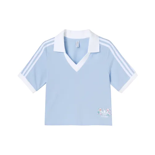 adidas originals Cherry Blossom Limited Series Светло-розовый синий Женские Поло