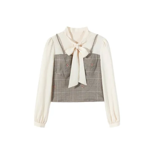 EICHITOO Рубашка Женская Хаки и Цветочный