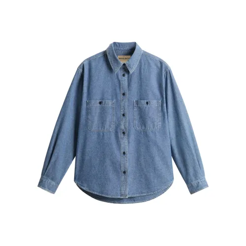 WOOLRICH SS24 Рубашка Женская Синяя