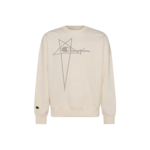 RICK OWENS Экрю Женские Свитшоты