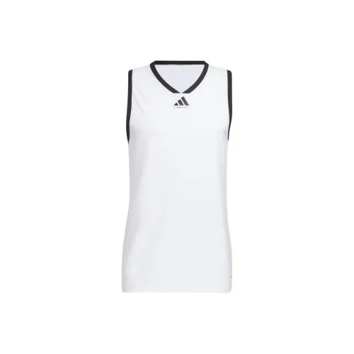 Adidas Баскетбольная Джерси Мужская Белая